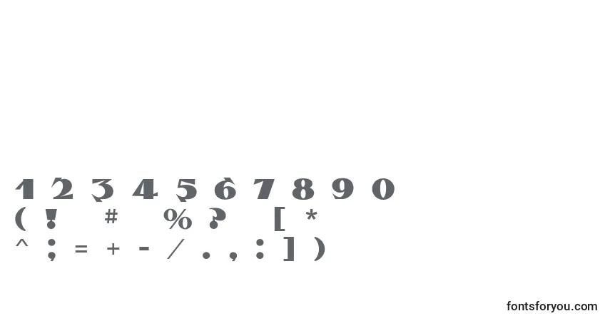 Шрифт Triumph – алфавит, цифры, специальные символы