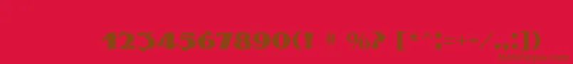 Triumph Font – Brown Fonts on Red Background