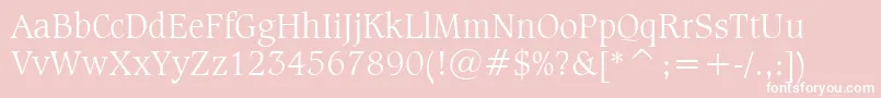 CaxtonLightBt Font – White Fonts on Pink Background