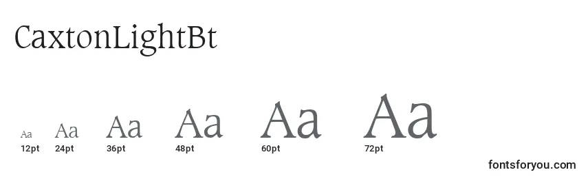 CaxtonLightBt Font Sizes