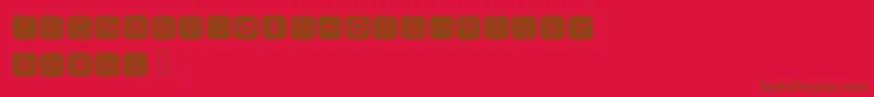 フォントSocialOutlineIcons – 赤い背景に茶色の文字