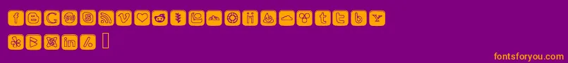 fuente SocialOutlineIcons – Fuentes Naranjas Sobre Fondo Morado