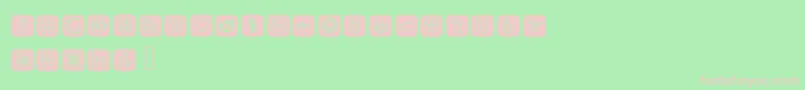 SocialOutlineIcons Font – Pink Fonts on Green Background
