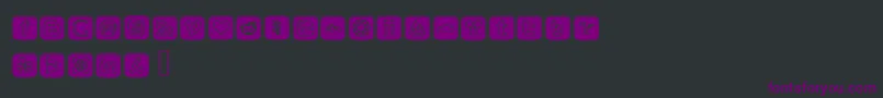 Шрифт SocialOutlineIcons – фиолетовые шрифты на чёрном фоне