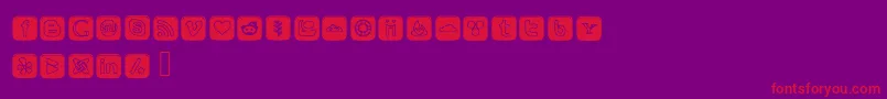 Police SocialOutlineIcons – polices rouges sur fond violet