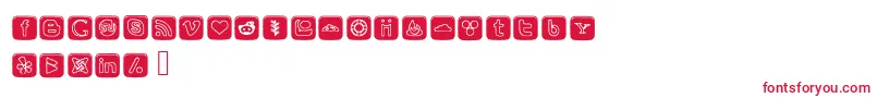 フォントSocialOutlineIcons – 赤い文字