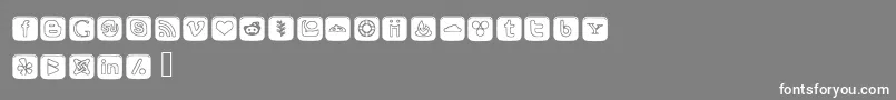 SocialOutlineIcons Font – White Fonts on Gray Background