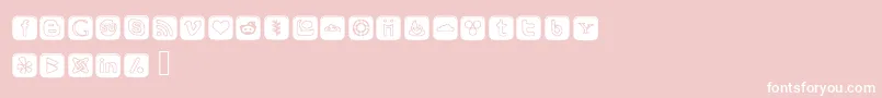 fuente SocialOutlineIcons – Fuentes Blancas Sobre Fondo Rosa