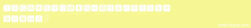 SocialOutlineIcons Font – White Fonts on Yellow Background