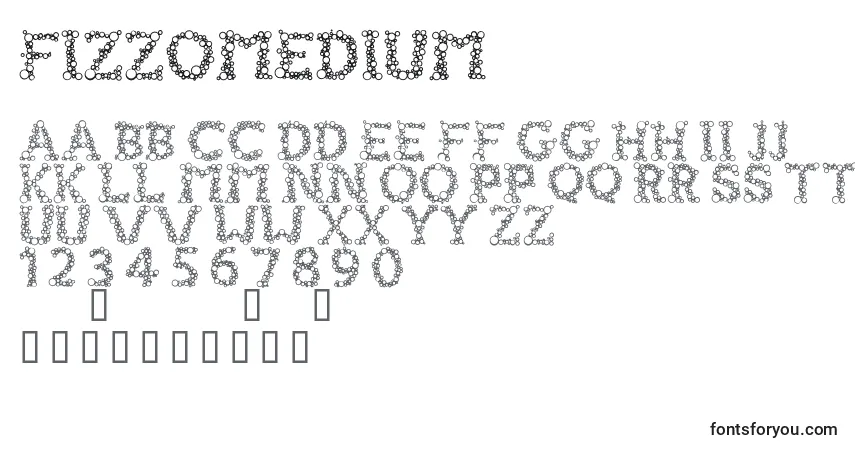 A fonte FizzoMedium (87649) – alfabeto, números, caracteres especiais