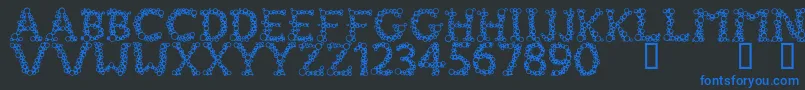 FizzoMedium Font – Blue Fonts on Black Background