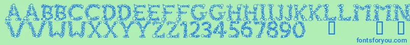 FizzoMedium Font – Blue Fonts on Green Background