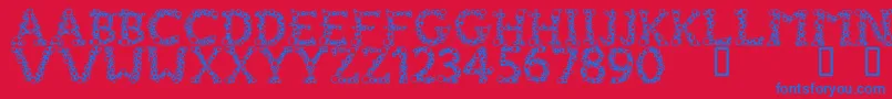 FizzoMedium Font – Blue Fonts on Red Background