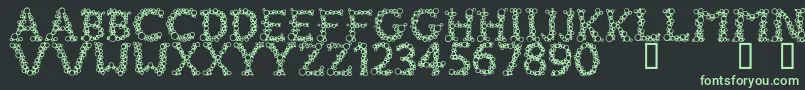 FizzoMedium Font – Green Fonts on Black Background