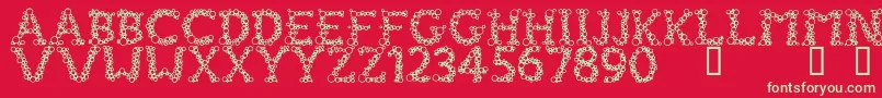 FizzoMedium Font – Green Fonts on Red Background