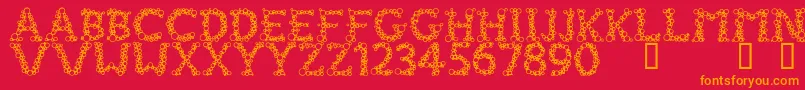 FizzoMedium Font – Orange Fonts on Red Background