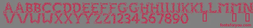 FizzoMedium Font – Red Fonts on Gray Background