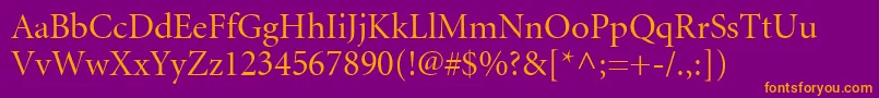 AtlantixDisplaySsiDisplayRegular Font – Orange Fonts on Purple Background