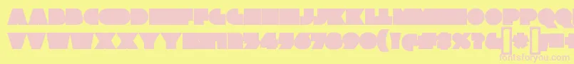 XylitolBack Font – Pink Fonts on Yellow Background