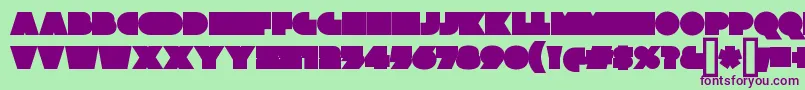 XylitolBack Font – Purple Fonts on Green Background