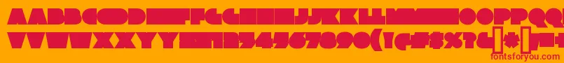 XylitolBack Font – Red Fonts on Orange Background