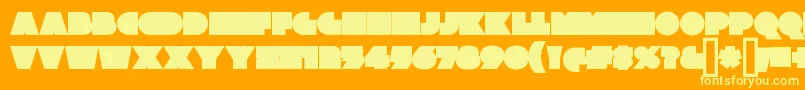 XylitolBack Font – Yellow Fonts on Orange Background