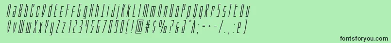 Phantaconexpandital Font – Black Fonts on Green Background