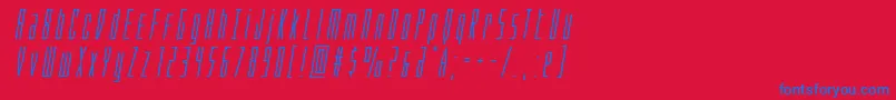 Phantaconexpandital Font – Blue Fonts on Red Background