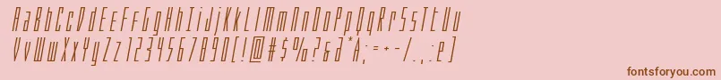 Phantaconexpandital Font – Brown Fonts on Pink Background