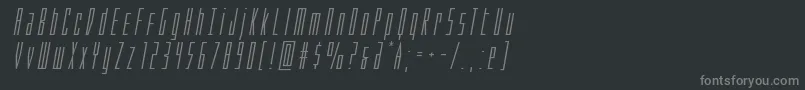 Phantaconexpandital Font – Gray Fonts on Black Background