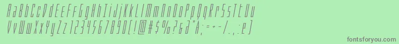 Phantaconexpandital Font – Gray Fonts on Green Background