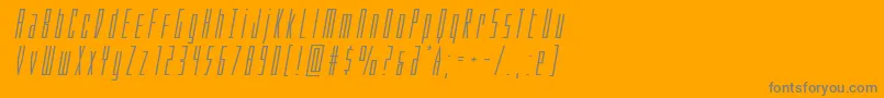 Phantaconexpandital Font – Gray Fonts on Orange Background