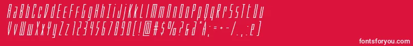 Phantaconexpandital Font – White Fonts on Red Background