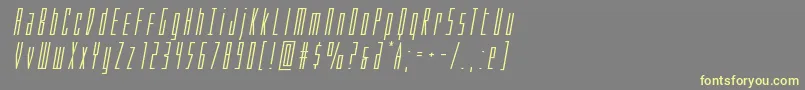 Phantaconexpandital Font – Yellow Fonts on Gray Background