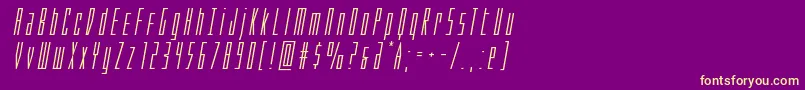 Phantaconexpandital Font – Yellow Fonts on Purple Background