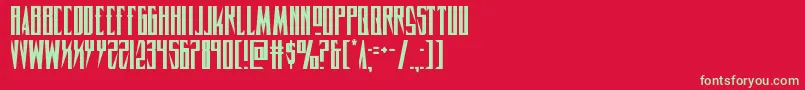 Timberwolf2 Font – Green Fonts on Red Background