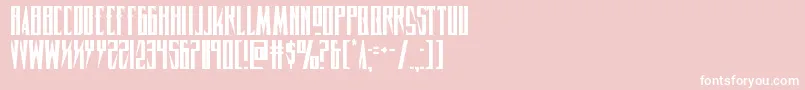 Timberwolf2-Schriftart – Weiße Schriften auf rosa Hintergrund
