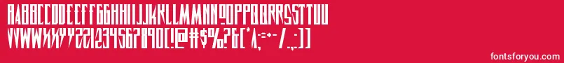 Fonte Timberwolf2 – fontes brancas em um fundo vermelho