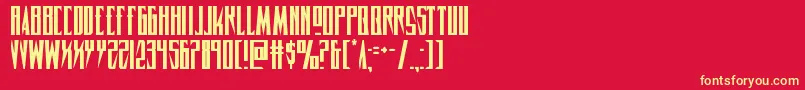 Timberwolf2 Font – Yellow Fonts on Red Background