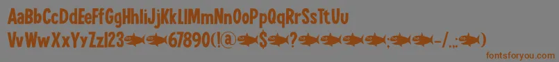 En savoir plus sur la police LuckyGoldfishDemo Police LuckyGoldfishDemo – polices brunes sur fond gris