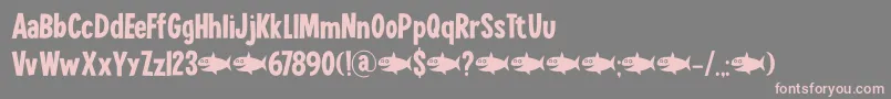 LuckyGoldfishDemo Font – Pink Fonts on Gray Background