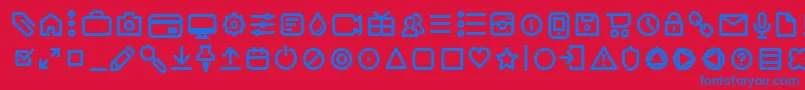 AristotelicaIconsRegularTrial Font – Blue Fonts on Red Background