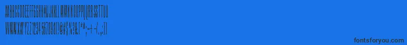 Czcionka Grapevine – czarne czcionki na niebieskim tle