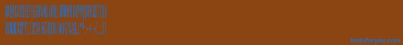 Czcionka Grapevine – niebieskie czcionki na brązowym tle
