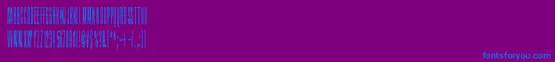 Fonte Grapevine – fontes azuis em um fundo violeta