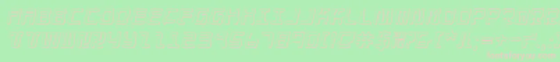 DroidLover3DItalic Font – Pink Fonts on Green Background