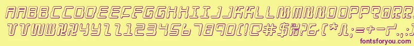 More about DroidLover3DItalic Font DroidLover3DItalic Font – Purple Fonts on Yellow Background