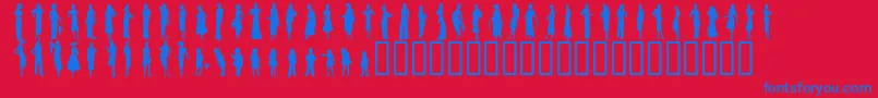 Sewingpatterns2 Font – Blue Fonts on Red Background
