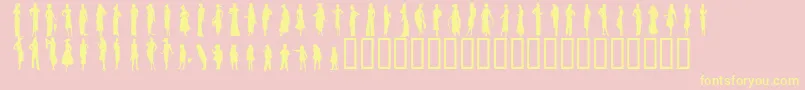 Sewingpatterns2 Font – Yellow Fonts on Pink Background