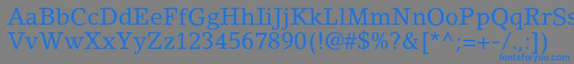 Czcionka LinoletterstdRoman – niebieskie czcionki na szarym tle